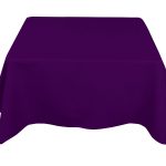 70'' x 70'' Purple Polyester Tablecloth