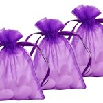 50 Stück lila große Organzabeutel 14 cm x 10 cm