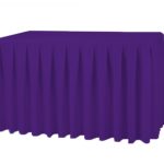 14FT (168") Polyester Purple Table Skirt