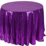 132'' Purple Sequin Tablecloth