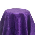 132" Purple Crushed Velvet Tablecloth