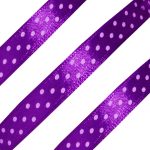 10 mm Lila Satinband mit Tupfen, 25 Yds