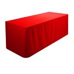 2,4 m lange rote Polyester-Tischdecke