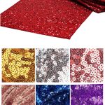 12'' x 80'' Red Sequin Table Runner