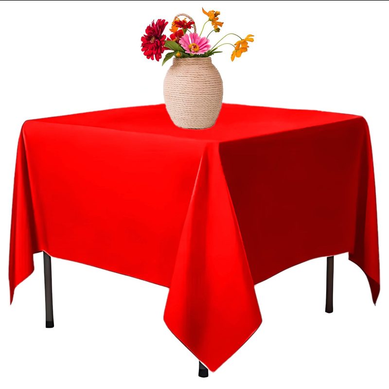 red square polyester table cover 1