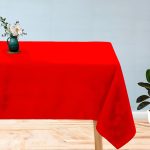 30 x 30'' Red Polyester Tablecloth - Image 5