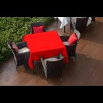 30 x 30'' Red Polyester Tablecloth - Image 3