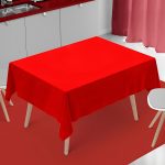 30 x 30'' Red Polyester Tablecloth - Image 2