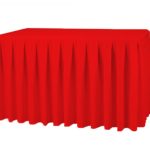 17FT (204") Polyester Red Table Skirt