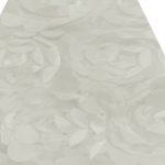 90 x 132'' elfenbeinfarbene Rosetten-Tischdecke