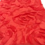 50 x 102 Zoll rote Rosetten-Tischdecke