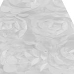90 x 90'' weiße Rosetten-Tischdecke