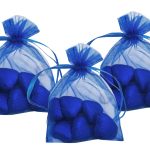 50Pc Royal Blue Small Organza Bags 9cm x 7cm