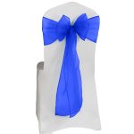 10 Stück königsblaue Organza-Stuhlschärpen – Bild 4