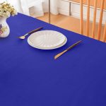 52" x 70" Royal Blue Polyester Tablecloth - Image 3