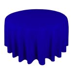 70'' Round Royal Blue Polyester Tablecloth