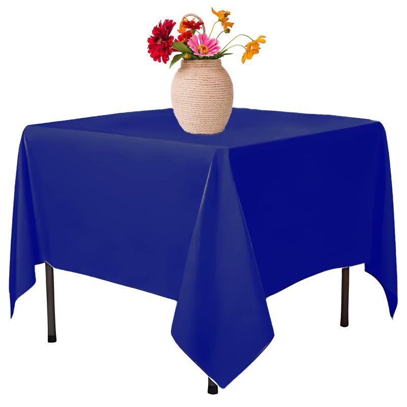 royal blue square polyester table cloth 1