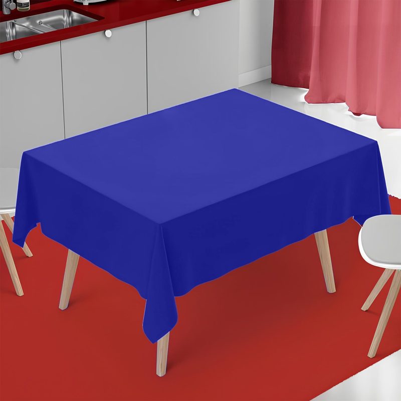 royal blue square polyester table cloth 5