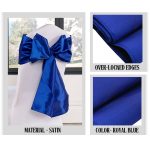 Königsblaue Taft-Stuhlschärpen (10 Stück) – Bild 4