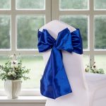 Königsblaue Taft-Stuhlschärpen (10 Stück) – Bild 3