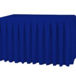 17FT (204") Polyester Royal Blue Table Skirt