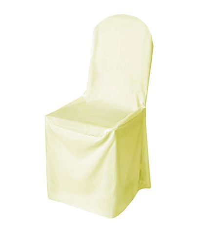 Ivory Polyester Chair Cover (Round Top)