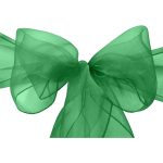 10Pc Sage Green Organza Chair Sashes - Image 3