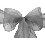 10Pc Silver Organza Chair Sashes - Image 3