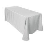 60'' x 126" Grey Polyester Tablecloth