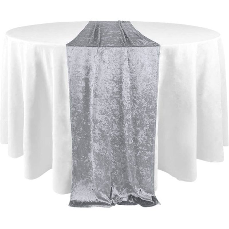silver table runner