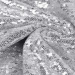 130 x 130cm (51'' x 51'') Silver Square Sequin Tablecloth