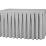14FT (168") Polyester Silber Tischrock