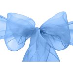10 Stück babyblaue Organza-Stuhlschärpen - Image 4