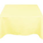 90" x 90'' Ivory Polyester Tablecloth