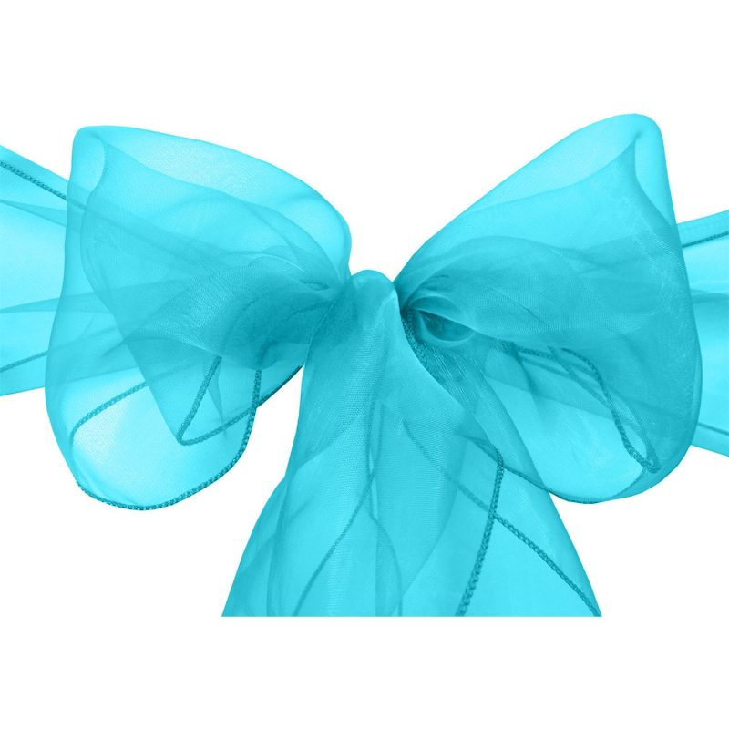 turquoise organza sash 1