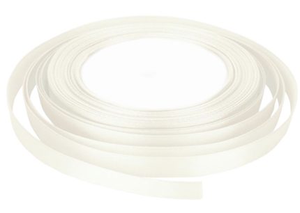 6 mm weißes Satinband 20 m
