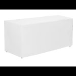 90'' x 156" weiße Polyester-Tischdecke – Bild 8