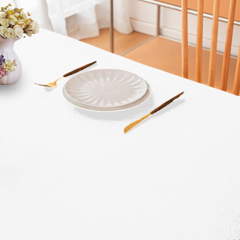 white polyester tablecloth rectange 4