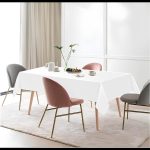 90'' x 156" weiße Polyester-Tischdecke – Bild 5