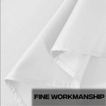 48" Round White Polyester Tablecloth - Image 4