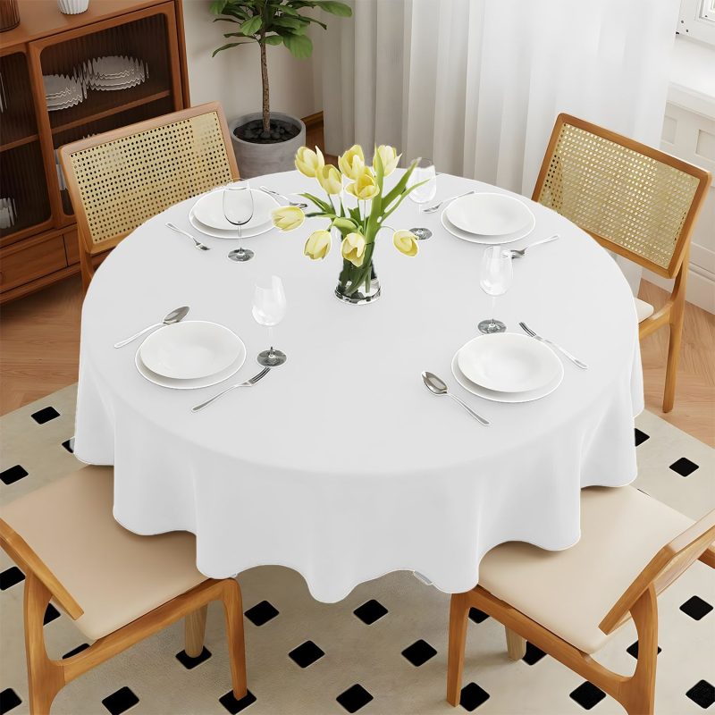 white round polyester table cover 3 1