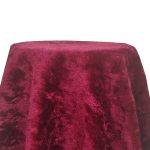 48" Wine Crushed Velvet Tischdecke