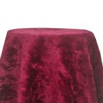 108" Wine Crushed Velvet Tischdecke