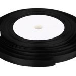 12 mm schwarzes Satinband 20 m