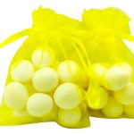 50pc Medium Yellow Organza Bags 12cm x 9cm
