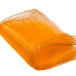 10 Stück glänzende orangefarbene Organza-Stuhlschärpen