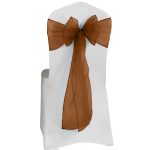 10 Stück braune Organza-Stuhlschärpen - Image 2