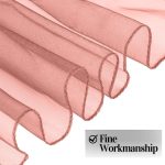10Pc Dusty Pink Organza Chair Sashes - Image 2
