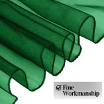 10Pc Emerald Green Organza Chair Sashes - Image 2