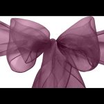 10Pc Light Plum Organza Chair Sashes - Image 4